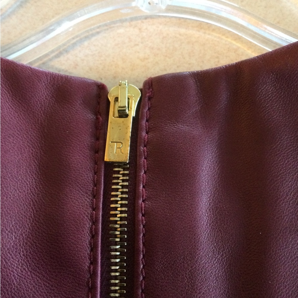 THE ROW Burgundy Leather Top - Picture 4 of 8